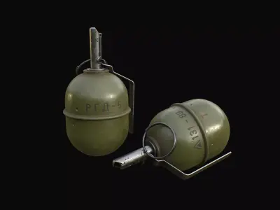 Soviet hand Grenade RGD-5 Low-poly 3D model