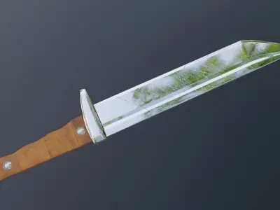 Hunting knife Free 3D model buy