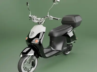Retro scooter 3D model