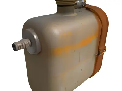 Vintage Military Pressure Tank Canister Low-poly 3D model