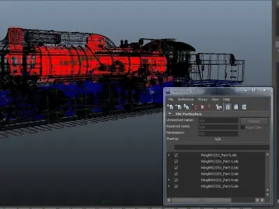 Steam locomotive D51 3D model