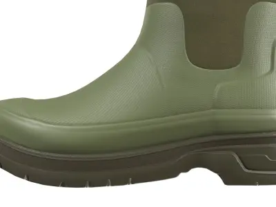 Green Short Rubber Boots 3D model