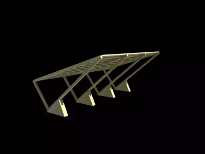 Carport Car Metall 04  3D model
