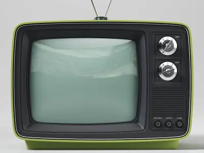 Retro 70s Television Set 3D model