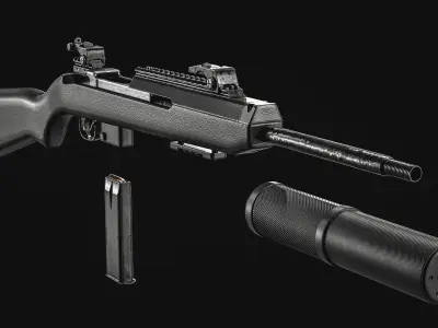 M1-9 MBR 9mm Luger 19 Low-poly 3D model