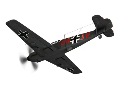Messerschmitt - BF-109 E - G9-JV -  Nightfighter 3D model