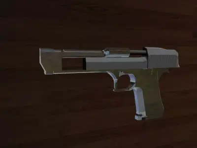 Blank Desert Eagle Template Low-poly 3D model
