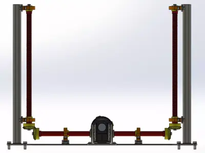 Worm Gear Box Motor Elevator  3D model