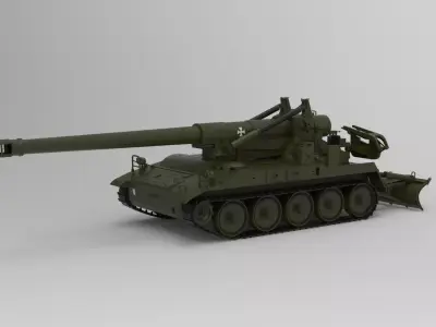 M110A2 heavy self propelled 3D model