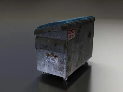 Trash Dumpster Low-poly 3D model purchase