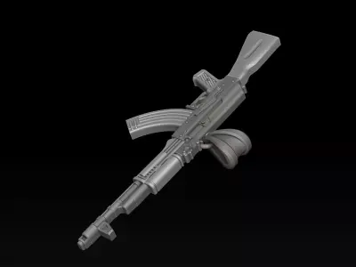 Stylized Gun v3 Pendant 3D print model