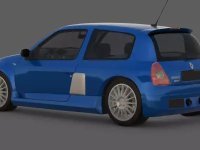 2003 Renault Clio V6 Renault Sport 3D Model  Mid-Engine Madness Low-poly 3D model