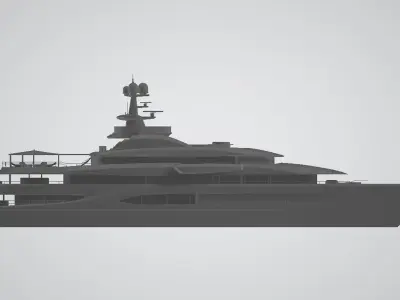Superyacht Kismet print ready 3D model 3D print model