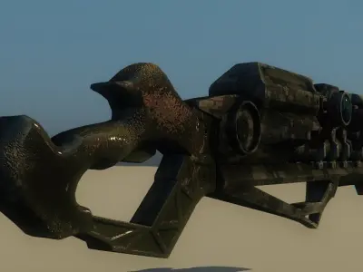 Futuristic shotgun Free low-poly 3D model