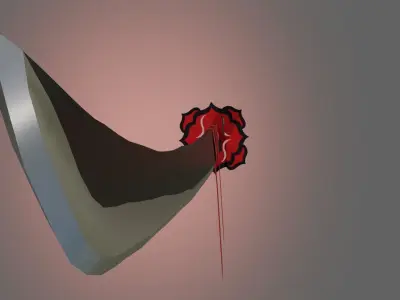 The forbidden katana  Low-poly game ready Low-poly 3D model