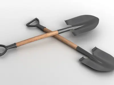 Shovel Spade garden tool 3D model