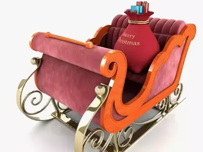 Santas Sled 3D model