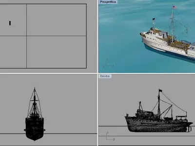 Fishing Boat Free 3D model