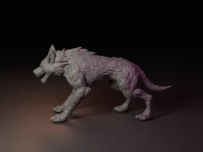 gray wolf 3D print model