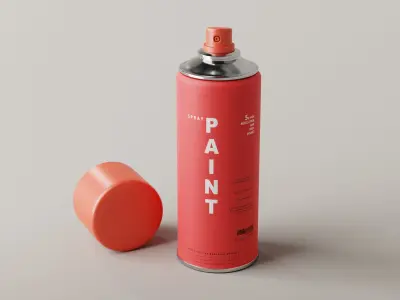 Spray Paint Can Low-poly 3D model purchase