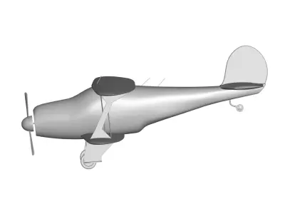 Beechcraft 17 Staggerwing 3D model