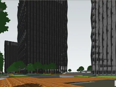 SU model of commercial office building in Qinhuai 3D model