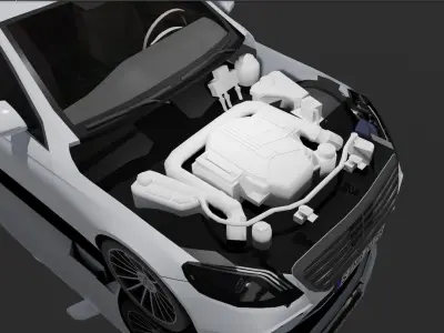 Engine toilet seat Low-poly 3D model