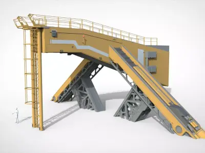 Sci-fi Architecture kitbash 58 3D model