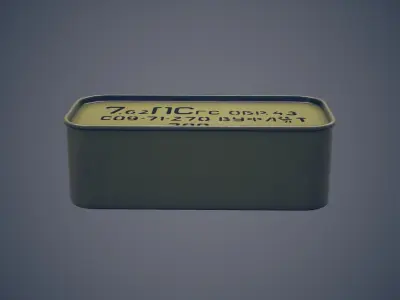 Soviet ammunition canister Low-poly 3D model