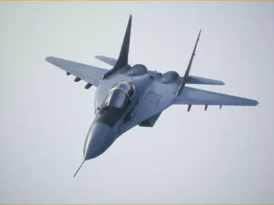 Fully Animated Jet Fighter mig29a Low-poly 3D model