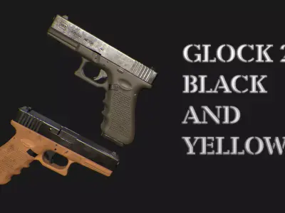 Glock 22 game ready and textures Low-poly 3D model