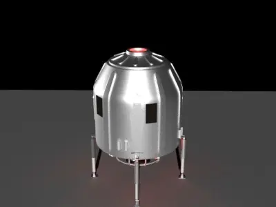 Advanced Atmospheric Lander Low-poly 3D model