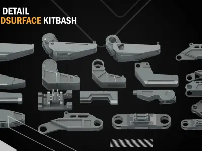 200 Detail Hard Surface Kitbash vol8 3D model