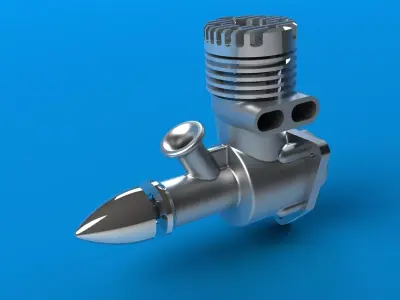 Model Airplane Engine Free 3D model