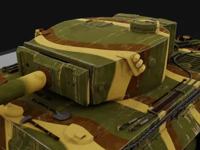 Tiger 131 Low-poly 3D model by ozkanadaart