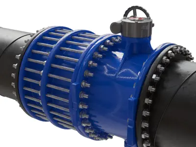 Butterfly Valve and Dismantling Joint 3D model