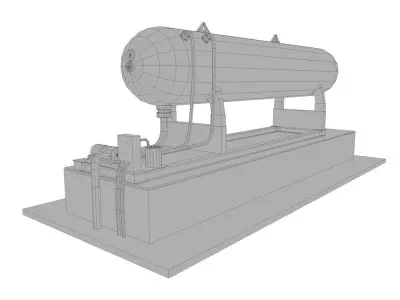 Gas Tank Low-poly 3D model order