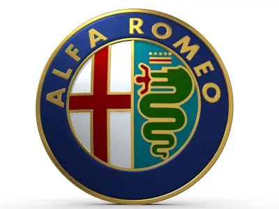 alfa romeo logo 3D model by 3dlogoman