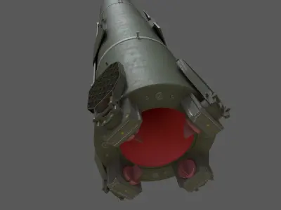 9M79 Tochka Tactical Missile- SS 21 Scarab Low-poly 3D model