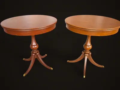 Vintage small table Low-poly 3D model