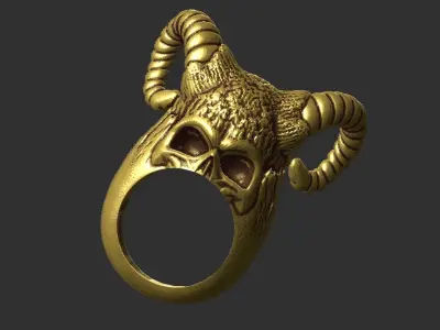 Skull King Ring 1 3D print model