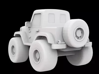Cartoon Jeep Adventure 3D print model
