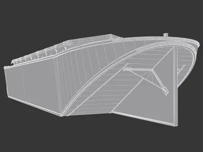 Industrial Barge A 3D model