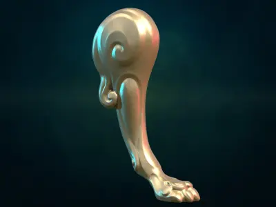 Lion Leg paw 3D print model