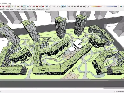 Sketchup Residential Complex 226 3D model