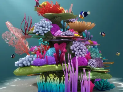 Coral Reef 3D model