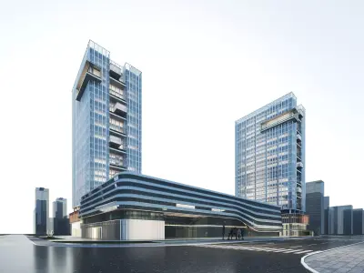 Commercial building 3D model 4