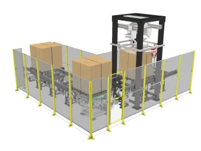 3D Palletizer Typer 1 - Wrapping  and Transfering  Low-poly 3D model