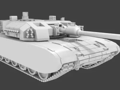 modern military tank Free 3D model