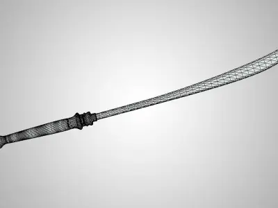 Thai Sword Low-poly 3D model